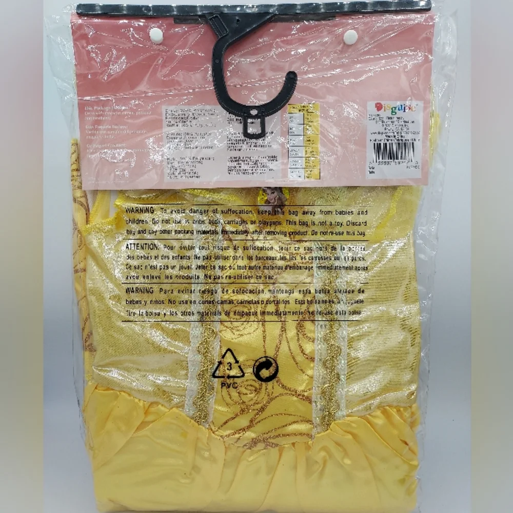 *SHIPS SAME/NEXT DAY!* New Princess Belle Girls Costume - Medium 7-8
